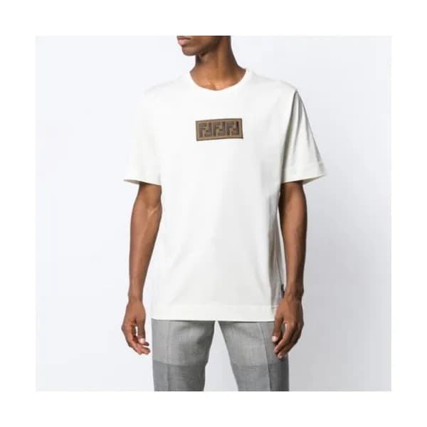[펜디]Fendi 2019 Mens Logo Casual Cotton Short Sleev… - 1