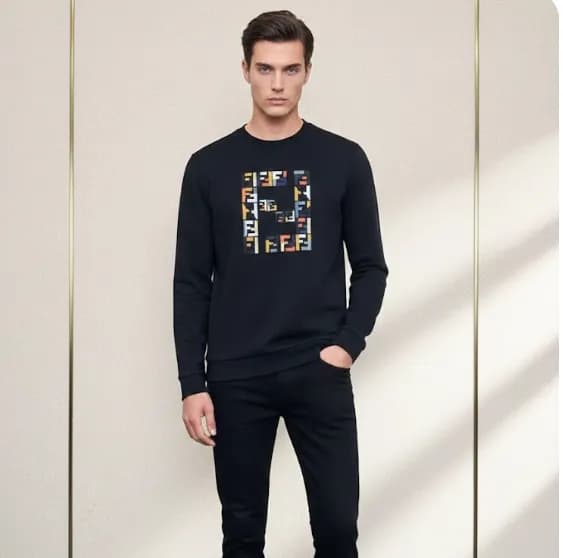 [펜디]Fendi 2026 Mens Logo Crew-neck Cotton Tshirts … - 1