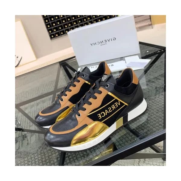 Versace 2020 Mens Leather Sneakers - 베르사체 2020 남성용… - 1