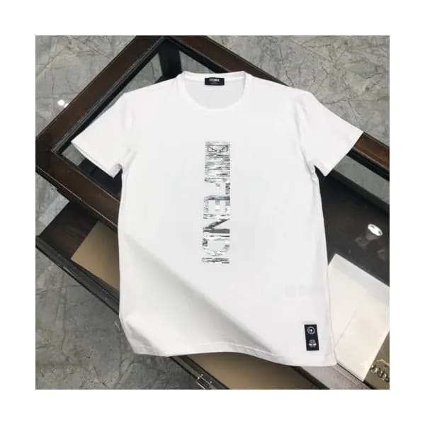 [펜디]Fendi 2020 Mens Logo Casual Silket Short Sleev… - 1