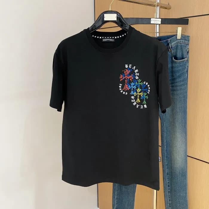 [크롬하츠]Chrome hearts 2025 Mens Logo Casual Short Sl… - 1