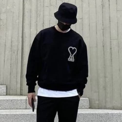 Ami 2020 Mens Logo Casual Cotton Man-to-man - 아미 2… - 1