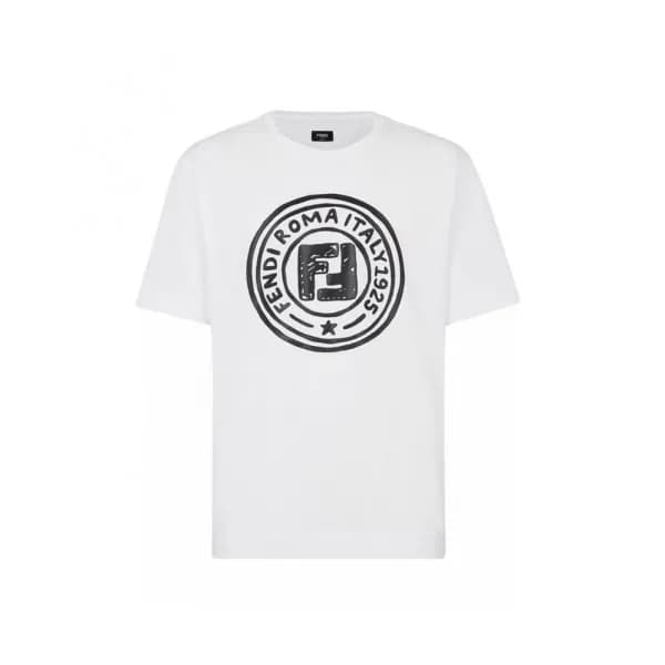 [펜디]Fendi 2021 Mens Logo Casual Short Sleeved Tshi… - 1