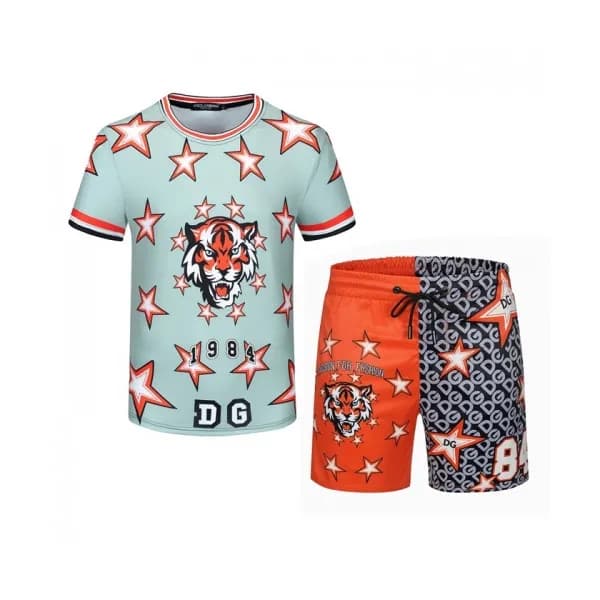 Dolce&Gabbana Mens Casual Training Short Sleeved C… - 1
