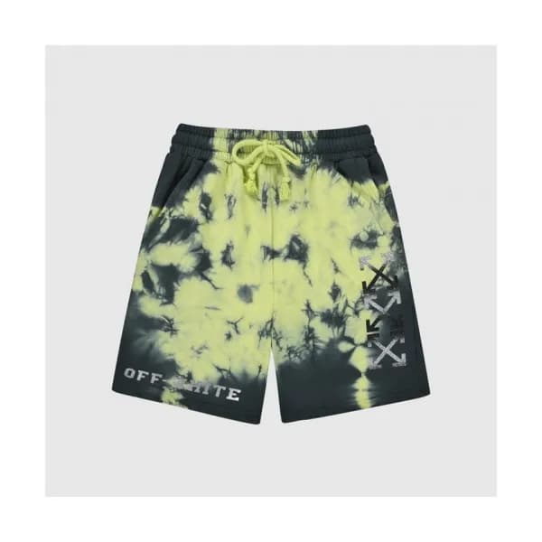 Off white Mens Logo Casual Training Half Pants Bl… - 1