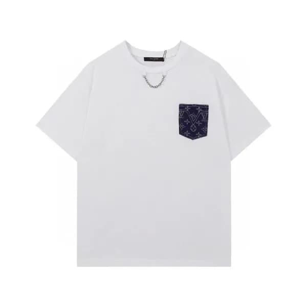 루이비통 남성 크루넥 화이트 반팔티 - Mens White Tshirts - lou0401… - 1
