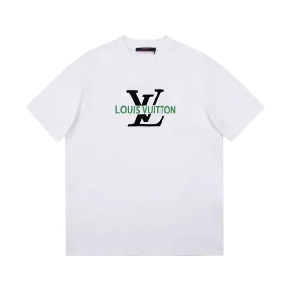 루이비통 남성 크루넥 화이트 반팔티 - Mens White Tshirts - lou0402… - 1