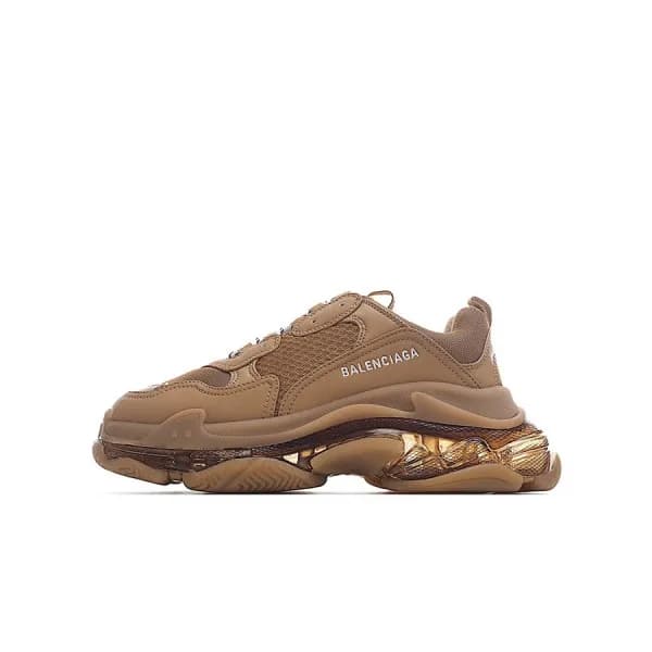 발렌시아가 남/녀 Triple S 카멜 스니커즈 - Unisex Camel Sneakers… - 1