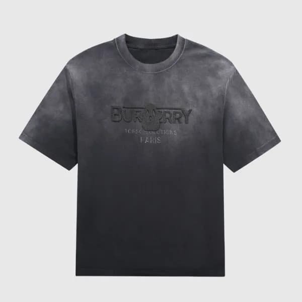 버버리 남성 블랙 크루넥 반팔티 - Mens Black Tshirts - Bur04324x - 1