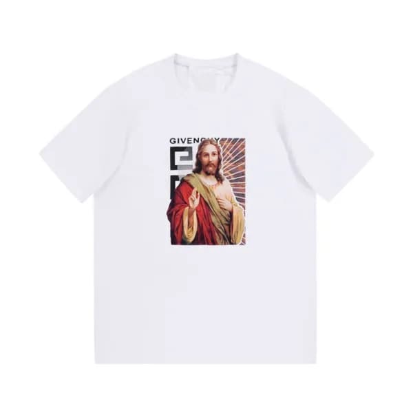 지방시 남성 크루넥 화이트 반팔티 - Mens White Tshirts - giv0713x - 1