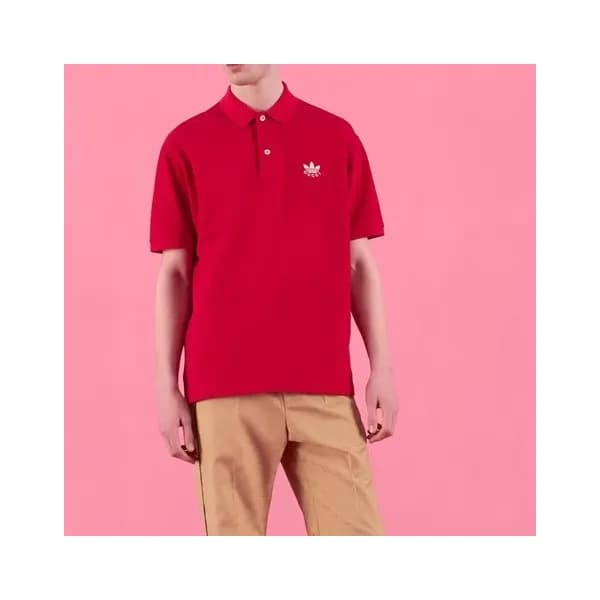 구찌 남/녀 레드 폴로 반팔티 - Unisex Red Tshirts - guc04910x - 1