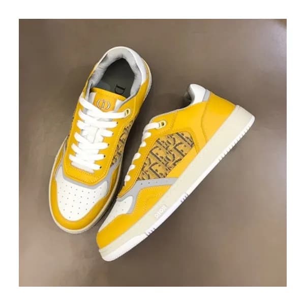 디올 남/녀 오블리크 Galaxy 옐로우 스니커즈 - Unisex Yellow Sneake… - 1