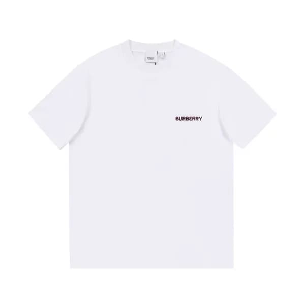 버버리 남성 화이트 크루넥 반팔티 - Mens White Tshirts - Bur04424… - 1
