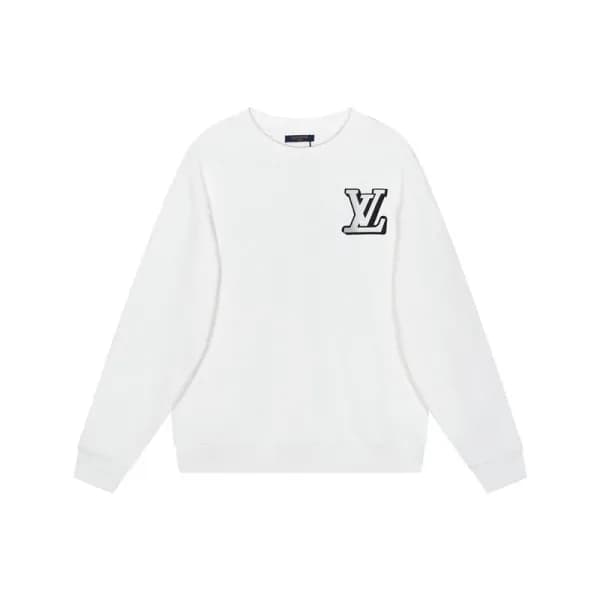 루이비통 남성 모던 화이트 맨투맨 - Louis vuitton Mens White Tshi… - 1