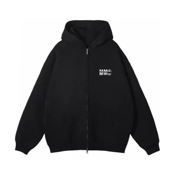 메종 마르지엘라 남성 캐쥬얼 블랙 집업 후드티 - Maison Margiela Mens B… - 1