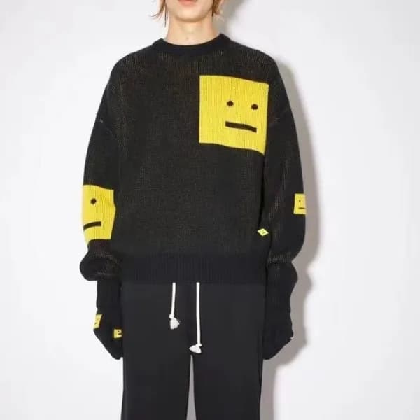 아크네 남/녀 블랙 후드티 - Acne Unisex Black Hoodie - acn016… - 1