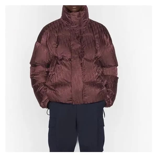 디올 남성 구스다운 버건디 패딩 - Dior Mens Burgundy Padding - d… - 1