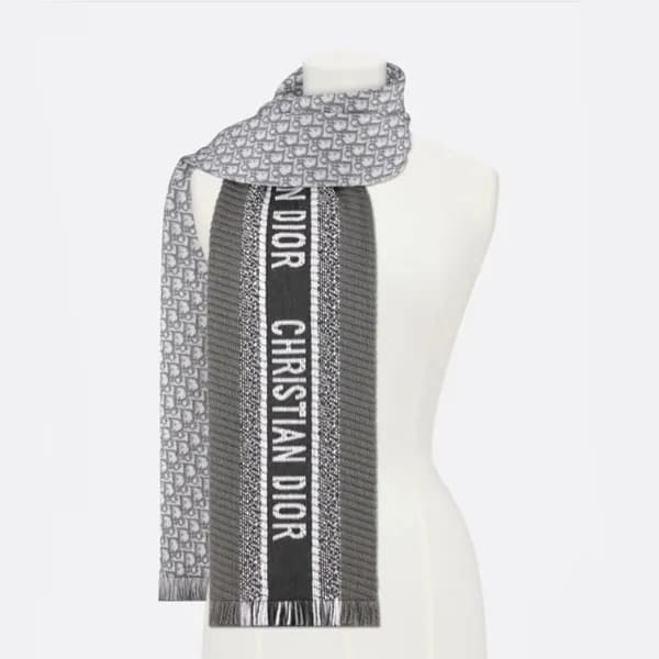 디올 남성 그레이 머플러 - Dior Mens Gray Muffler - di164x - 1
