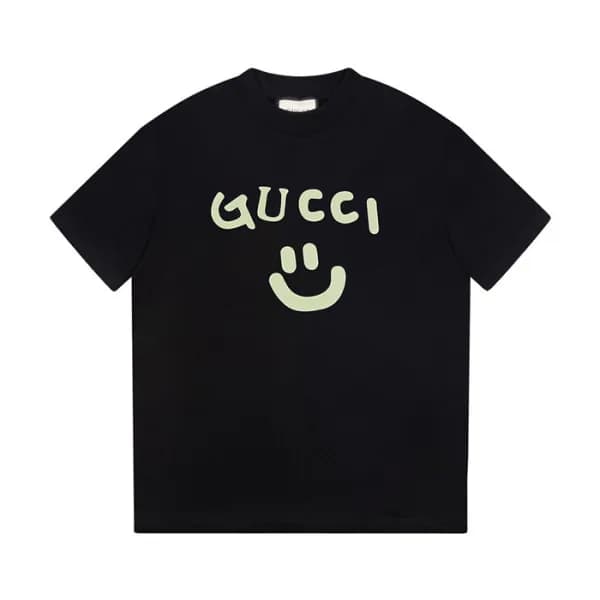 구찌 남/녀 블랙 크루넥 반팔티 - Gucci Unisex Black Short sleev… - 1