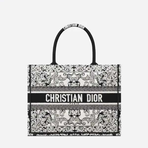 디올 남/녀 블랙 북토트 - Dior Unisex Black Book Tote - di30… - 1