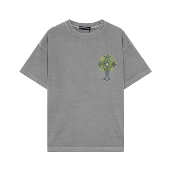 크롬하츠 남성 그레이 크루넥 반팔티 - Chrom Hearts Mens Gray Short… - 1