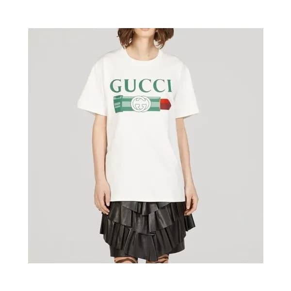 구찌 남/녀 화이트 크루넥 반팔티 - Gucci Unisex White Short slee… - 1