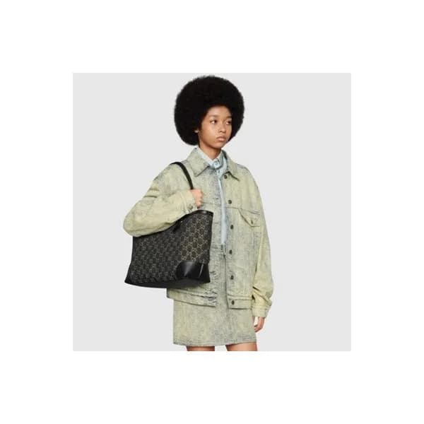 구찌 여성 블랙 쇼퍼백 - Gucci Womens Black Shopper Bag - gu… - 1