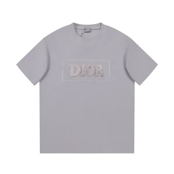 디올 남성 블랙 그레이 반팔티 - Dior Mens Gray Short sleeved Ts… - 1