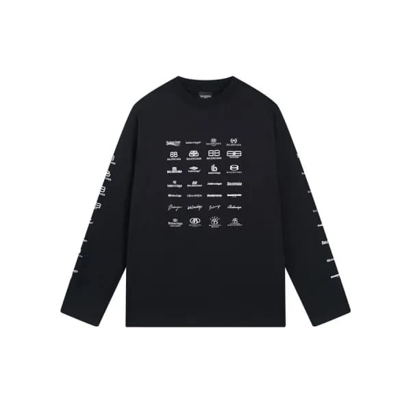 발렌시아가 남/녀 블랙 맨투맨 - Balenciaga Unisex Black Tshirts… - 1
