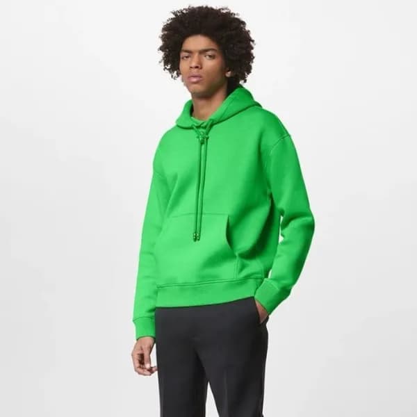 루이비통 남성 그린 후드티 - Louis vuitton Mens Green Hoodie -… - 1