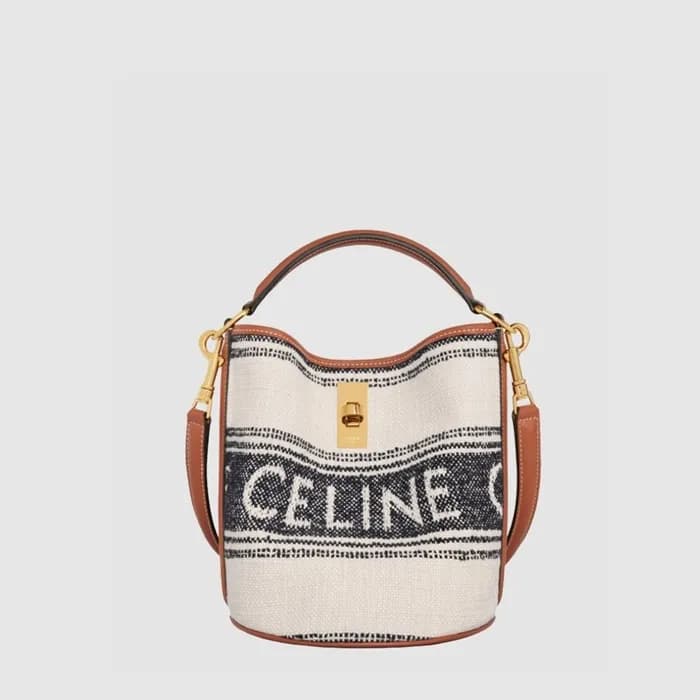 셀린느 여성 자카드 틴 버킷 16 백 - Celine Womens Jacquard Tin … - 1