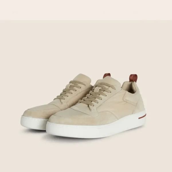 로로피아나 남성 아이보리 스니커즈 - Loro Piana Mens Ivory Sneaker… - 1