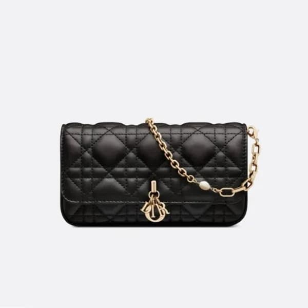 디올 여성 블랙 체인백 - Dior Womens Black Chain Bag - dib36… - 1