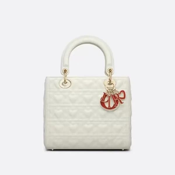 디올 여성 화이트 레이디 백 - Dior Womens White Lady Bag - dib… - 1
