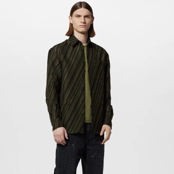 루이비통 남성 카키 셔츠 - Louis vuitton Mens Khaki Shirts - … - 1