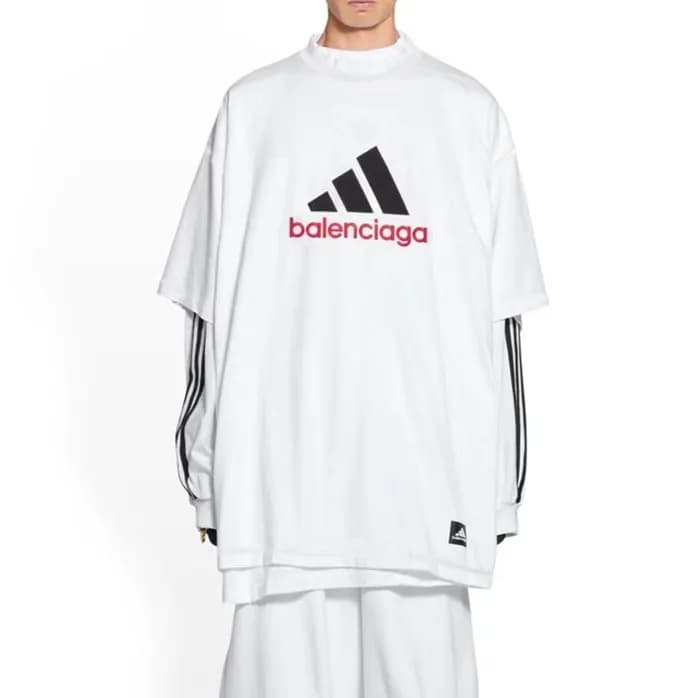 발렌시아가 남성 화이트 반팔티 - Balenciaga Mens White Tshirts -… - 1