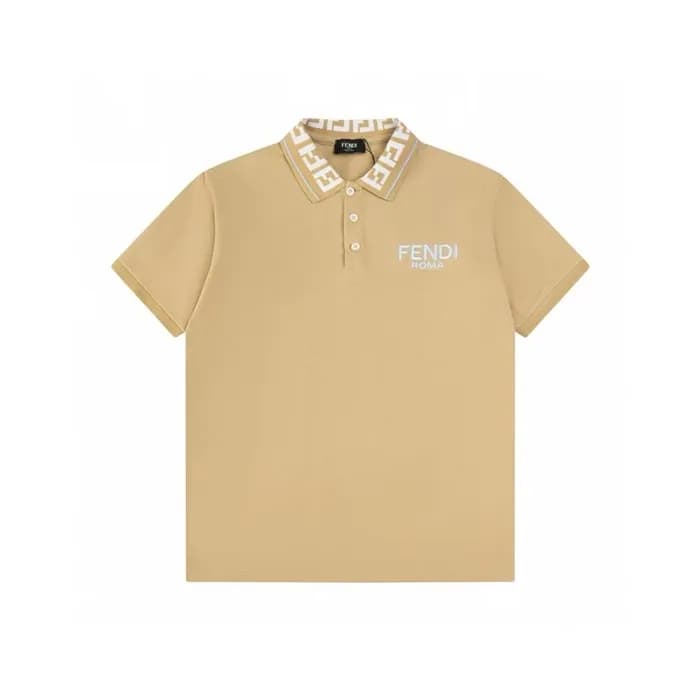 펜디 남성 베이지 티셔츠 - Fendi Mens Beige Tshirts - fec212x - 1