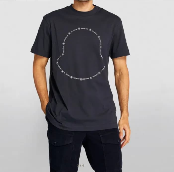 몽클레어 남성 블랙 티셔츠 - Moncler Mens Black Tshirts - moc2… - 1