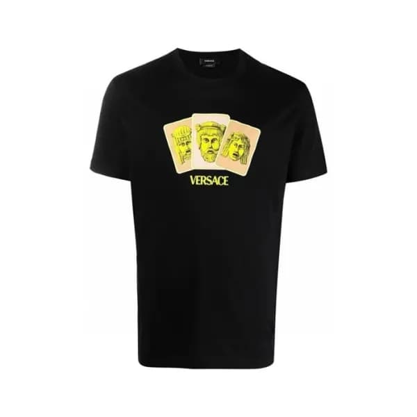 베르사체 남성 블랙 반팔 티셔츠 - Versace Mens Black Tshirts - v… - 1