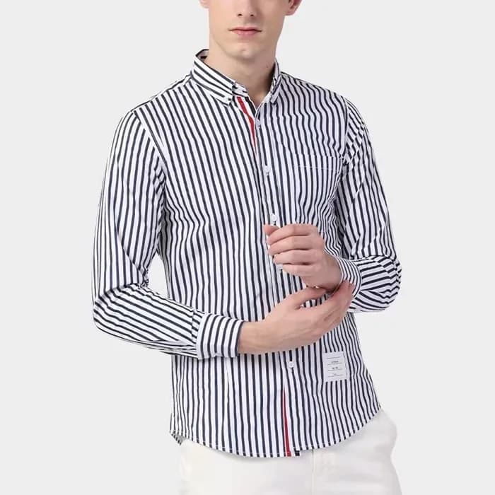 톰브라운 남성 블랙 셔츠 - Thom Browne Mens Black Tshirts - t… - 1