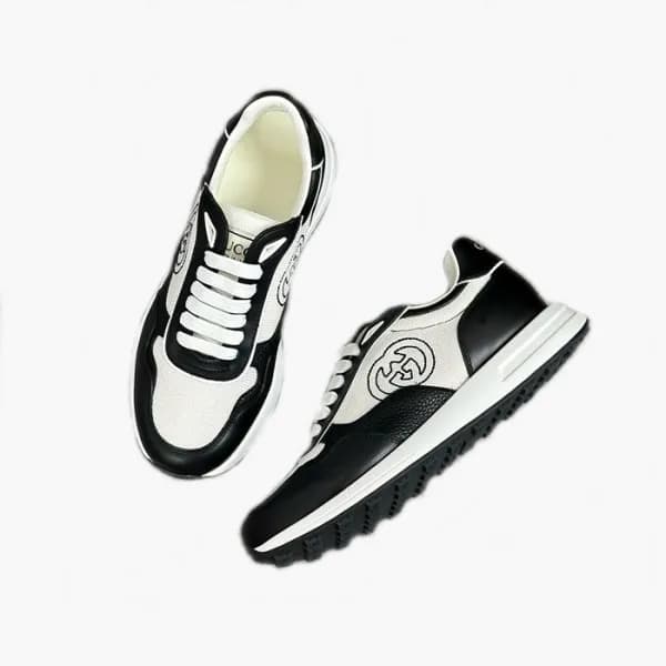 구찌 남성 블랙 스니커즈 - Gucci Mens Black Sneakers - gus849… - 1
