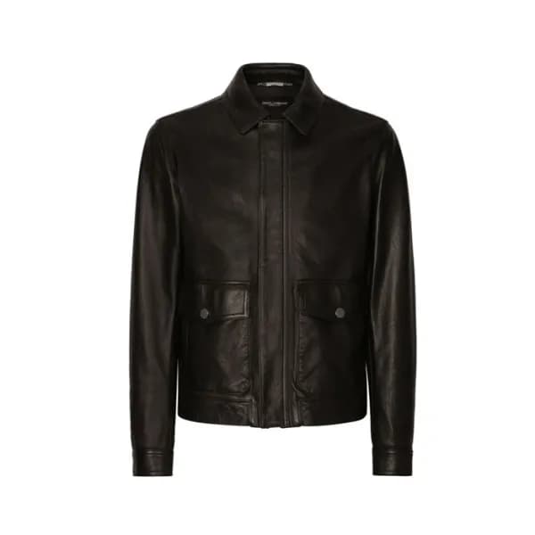돌체앤가바나 남성 가죽 자켓 - Dolce&Gabbana Mens Black Jackets… - 1