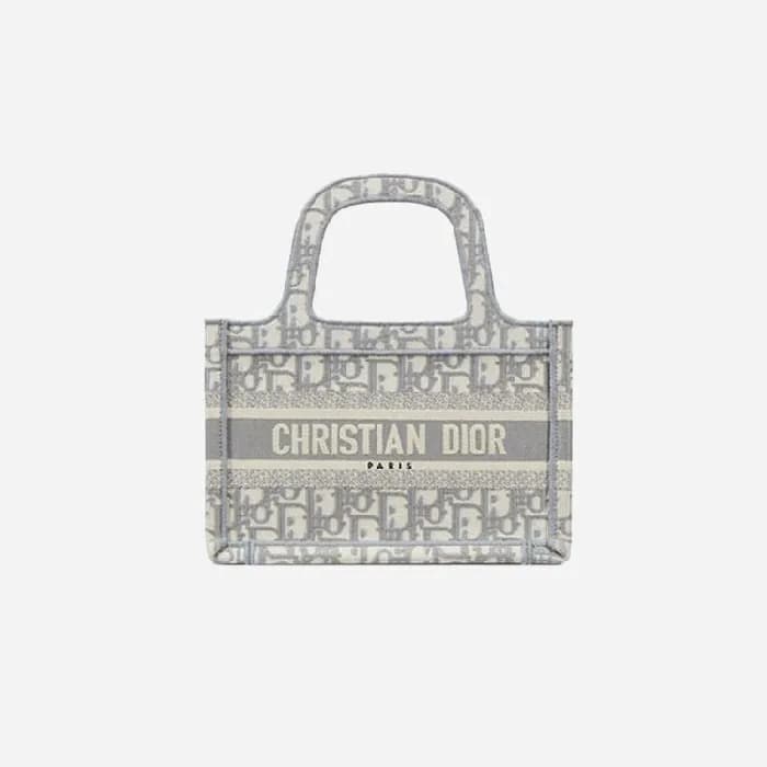 디올 여성 그레이 오블리크 북 토트백 미니 - Dior Oblique Mini Tote B… - 1