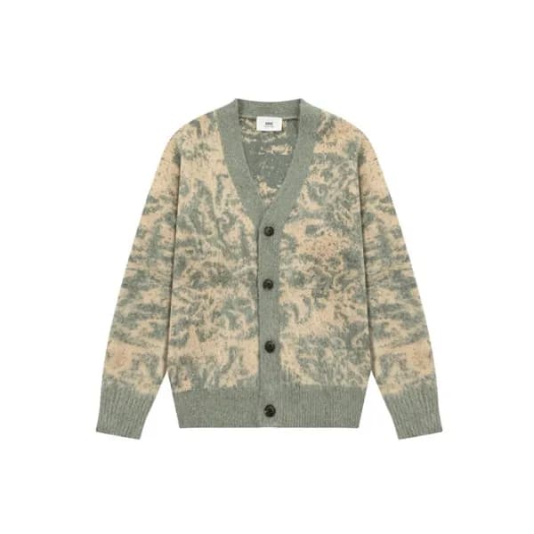 아미 남/녀 브이넥 가디건 - Ami Unisex V-neck Cardigan - amc4…