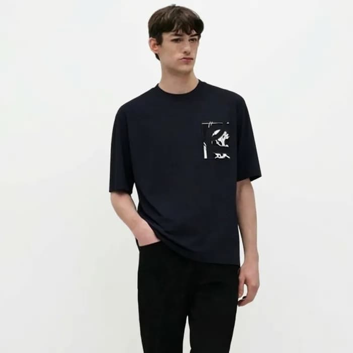 에르메스 남성 라운드 반팔티 - Hermes Mens Round Tshirt - hec51… - 1