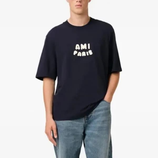 아미 남성 라운드 반팔티 - Ami Mens Round Tshirt - amc5932x - 1