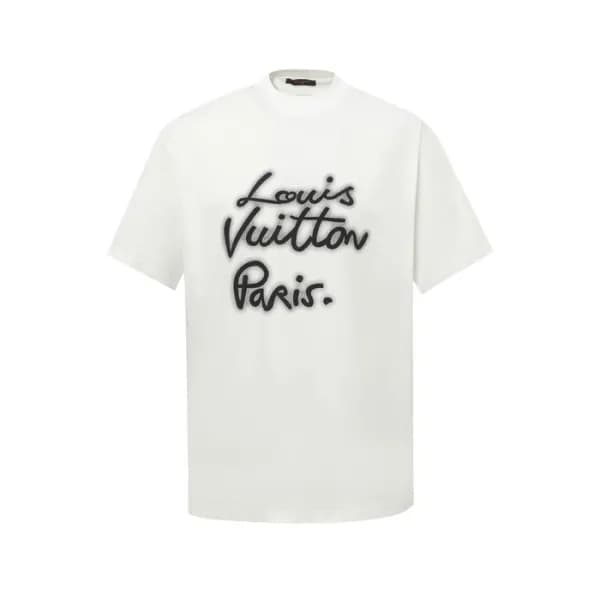 루이비통 남성 라운드 반팔 티셔츠 - Louis vuitton Mens Round Tshi… - 1