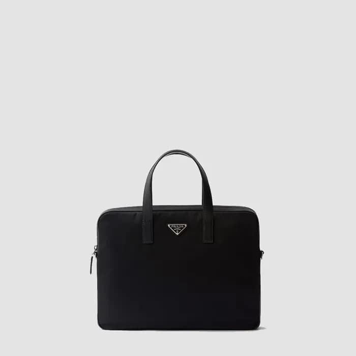 프라다 남성 리나일론 사피아노 가죽 브리프케이스 2VE368 - Prada Mens Re-… - 1
