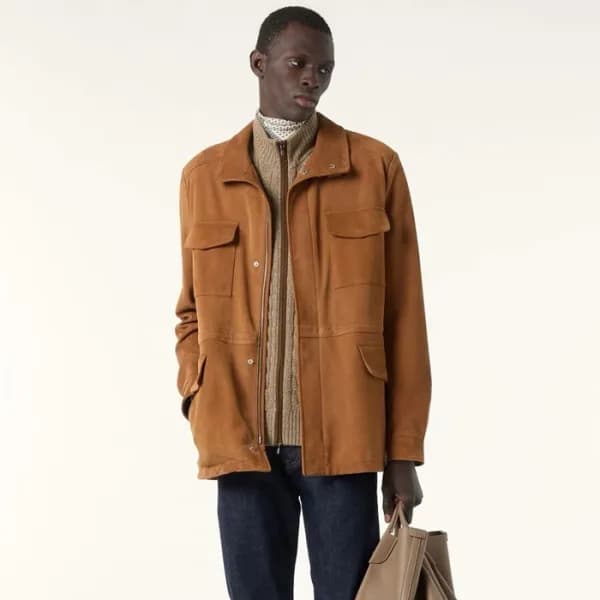 로로피아나 남성 가죽 자켓 - Loro Piana Mens Leather Jacket - … - 1