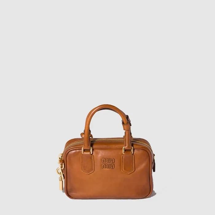 미우미우 여성 아르카디 가죽 백 - Miumiu Womens Arcadi Leather B… - 1